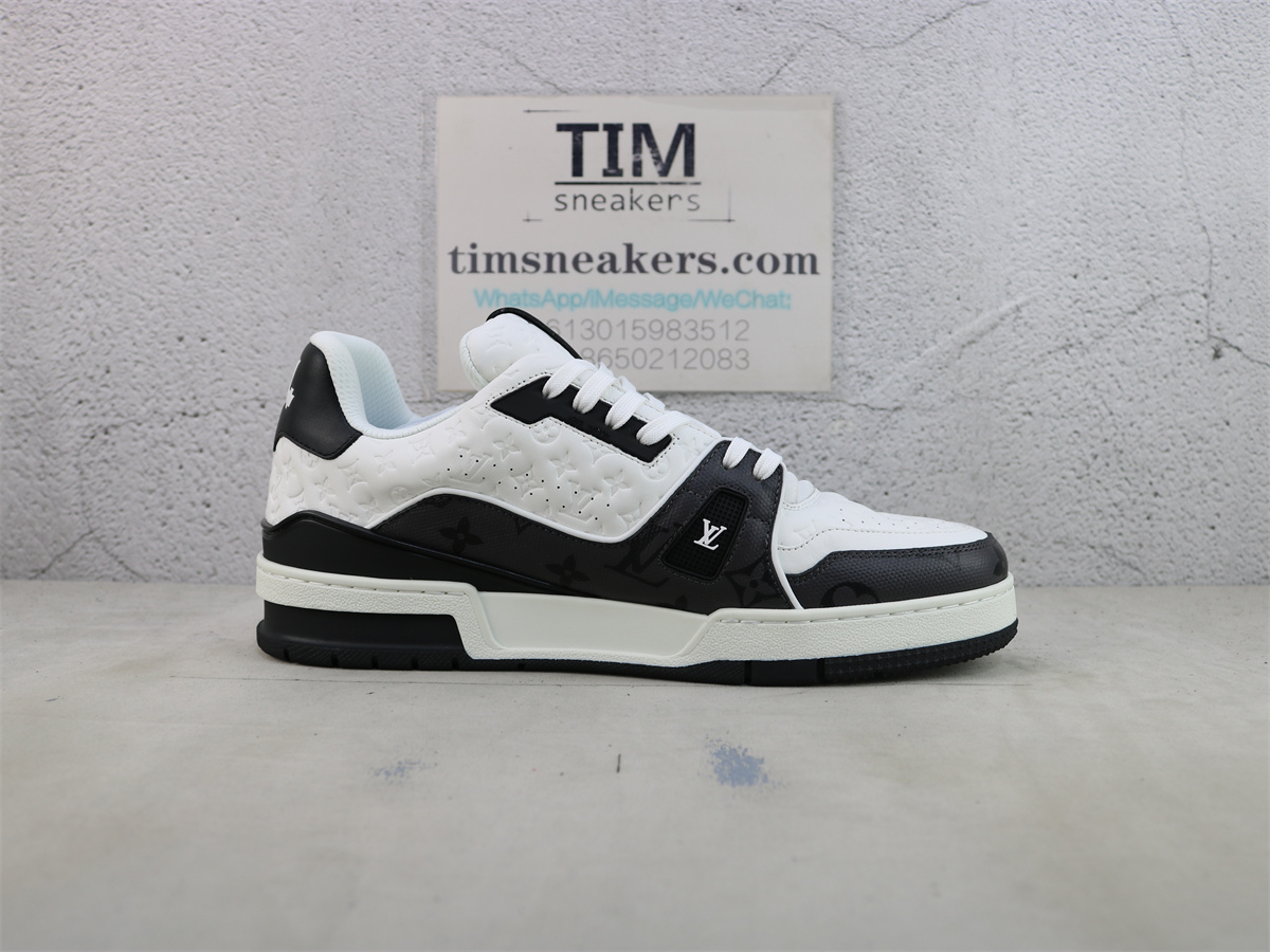 LV Trainer Sneaker Black White